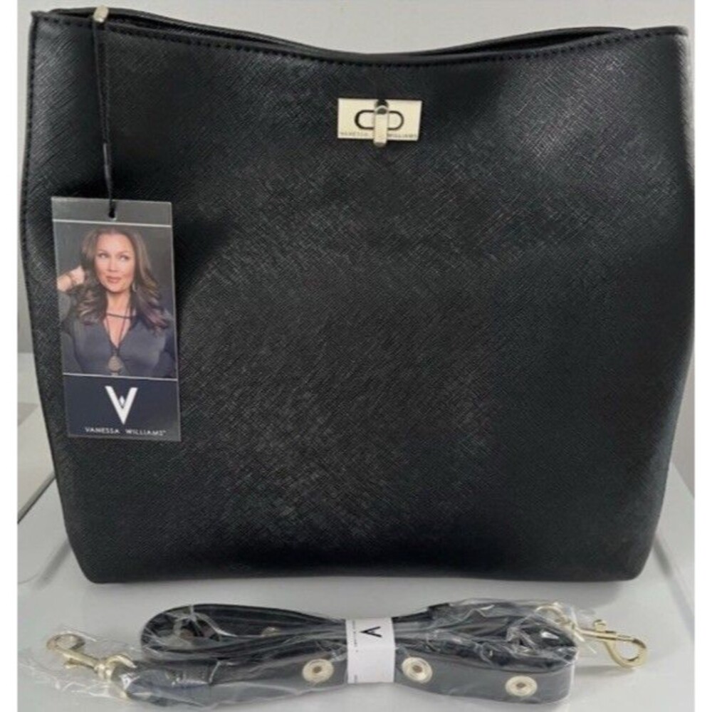 NWT Vanessa Williams Posh Hobo Bag in Black with Dust Bag